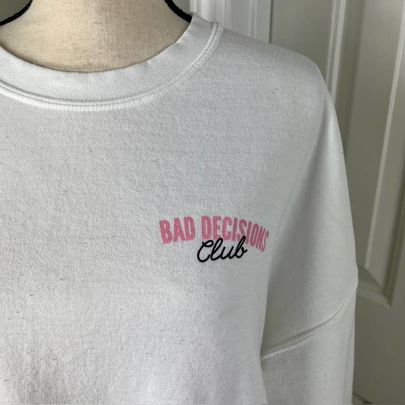 Bad Decisions Club Graphic Crewneck Sweatshirt - Picture 2 of 6